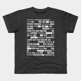 Grey Brick Wall Kids T-Shirt